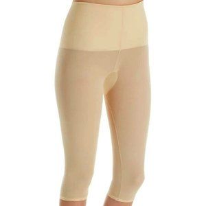 RAGO Women's Power Lites Shaping Wide Band Capri Pant Liner BEIGE - 9240